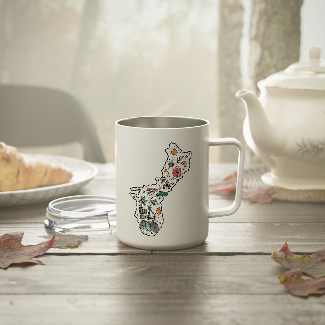 Guam Mug, Guam Insulated Coffee Mug Gift for Guam Teacher Gift for Mom