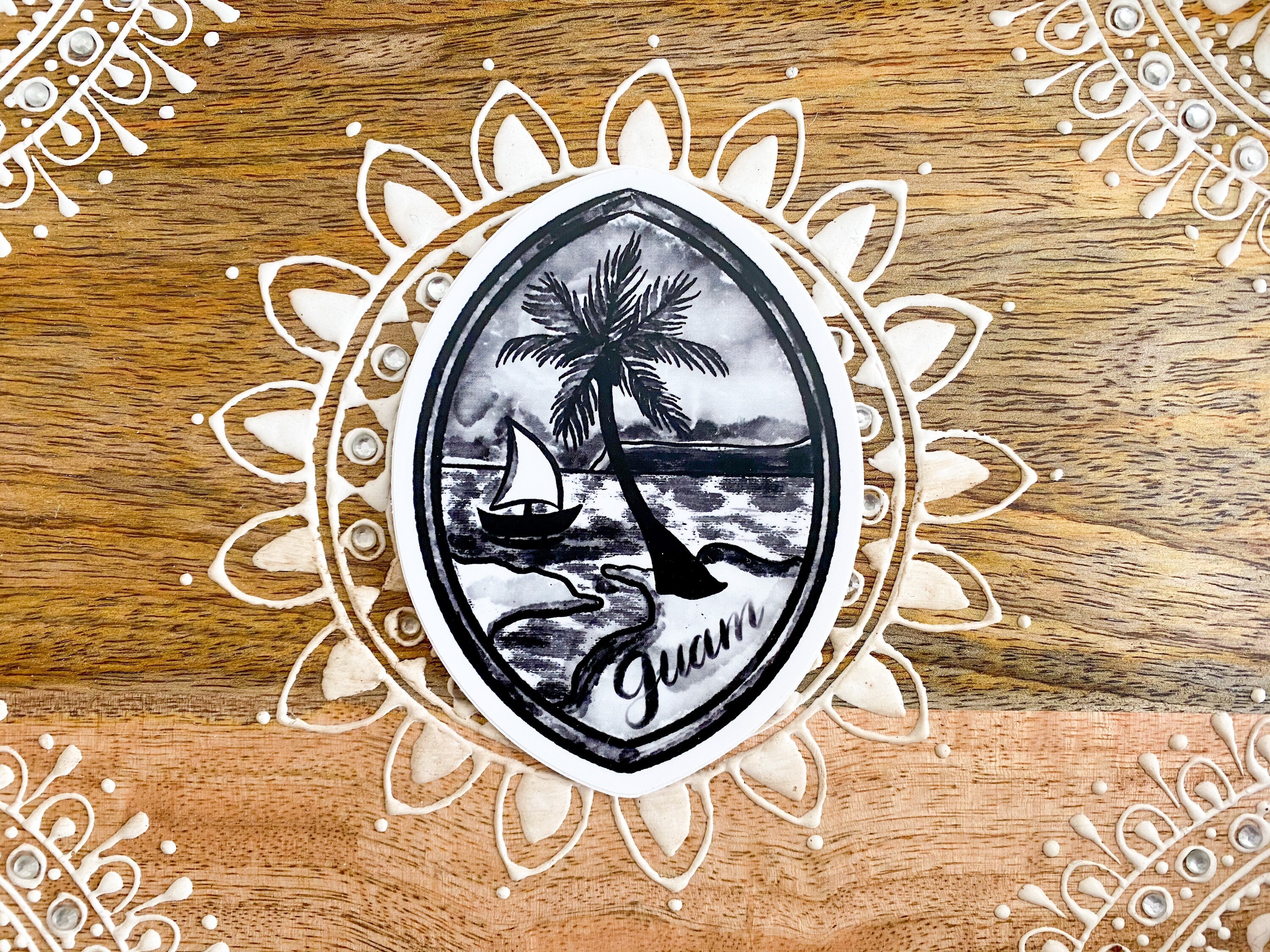 Guam seal Stickers Chamorro Stickers Guam Stickers Etsy