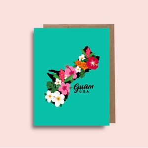 Bloemen Guam-kaarten, Guam-notitiekaarten, Guam-wenskaarten