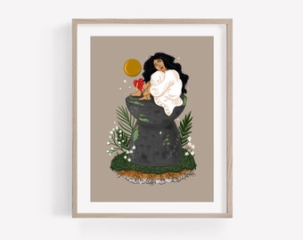 Stampa artistica Chamorrita su pietra Latte, stampa artistica pietra Latte, stampa artistica tropicale Guam, stampa Guam, design Guam, stampa artistica Guahan