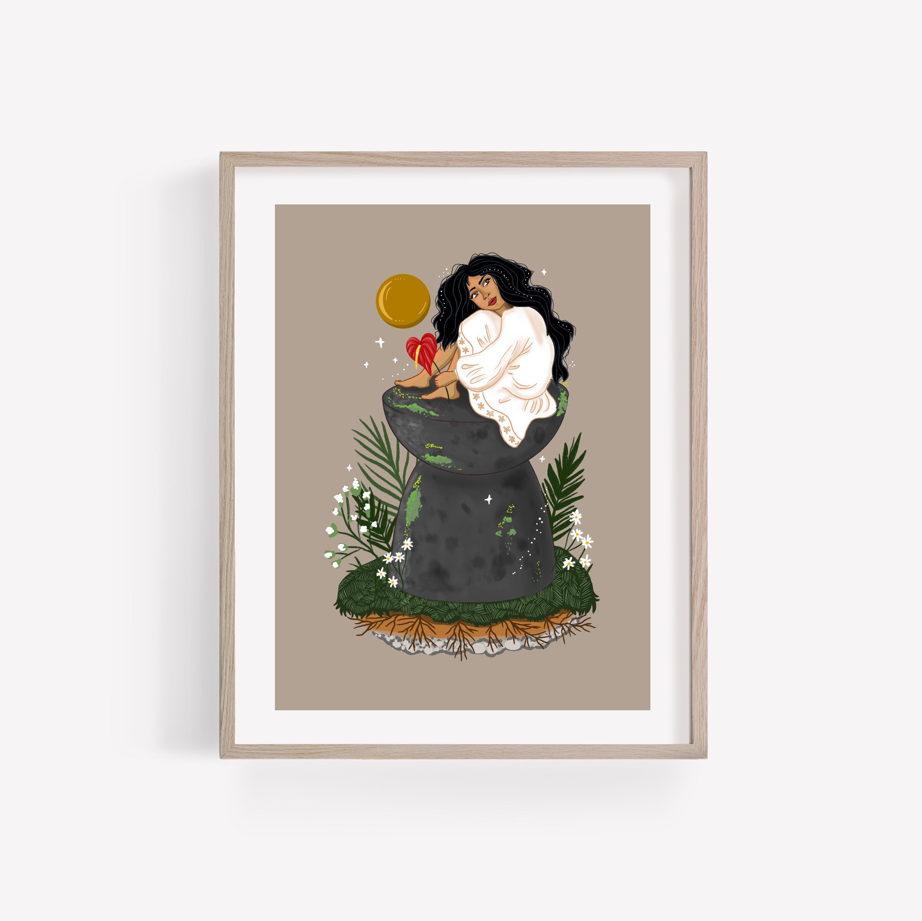 Chamorrita on a Latte Stone Art Print Latte Stone Art Print - Etsy