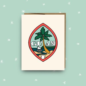 Cartões Hafa Adai, cartões de nota de Guam, cartões de felicitações de Guam, cartões de nota do selo de Guam