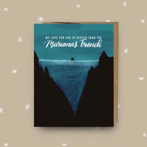 Cartão da Trincheira das Marianas, Meu amor por você é mais profundo do que os cartões da Trincheira das Marianas, Cartões de nota de Guam, Cartões de felicitações de Guam