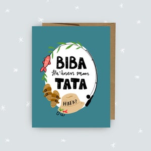 Cartão de dia dos pais Chamorro, cartões comemorativos Biba Ha’ånen Man Tata, cartões de dia dos pais, cartões de nota de Guam, cartões de felicitações de Guam, cartões Chamorro