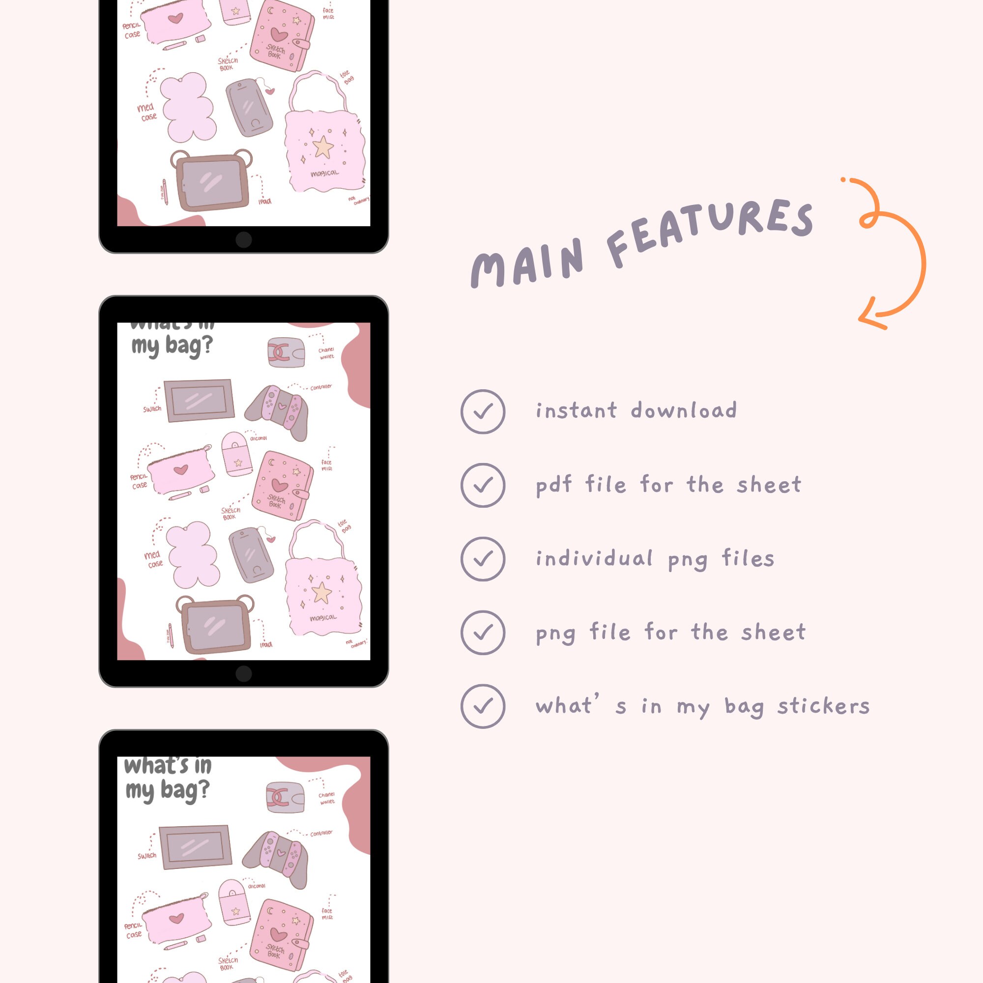 Cute Stickers | Cute Goodnotes Stickers | Journal Stickers | PNG ...