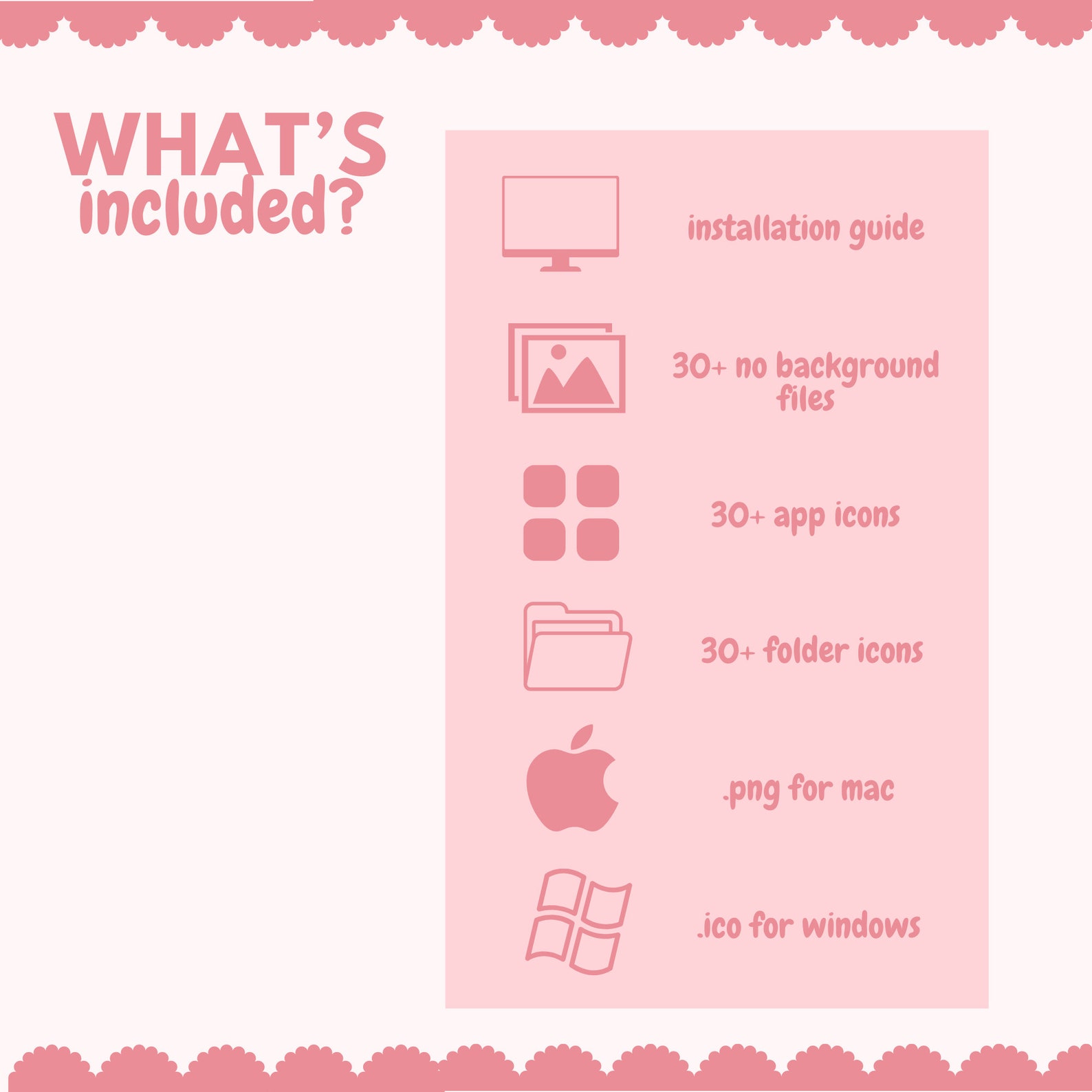 Cute Desktop Icon ONLY | Mac & Windows | Icon Set | Icon | Kawaii Pink