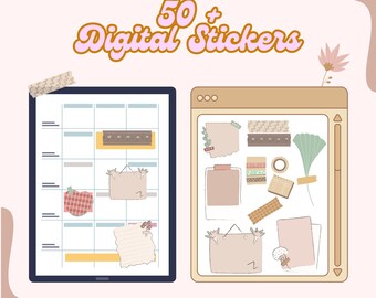 Leuke plannerstickers, transparante PNG's, plannerwidgets (digitale download)