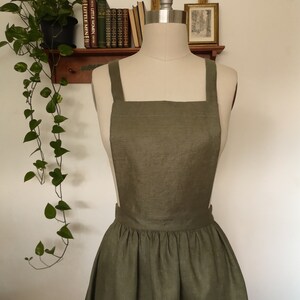 Avonlea Linen Pinafore Dress, Handmade With Pockets, Custom-made ...