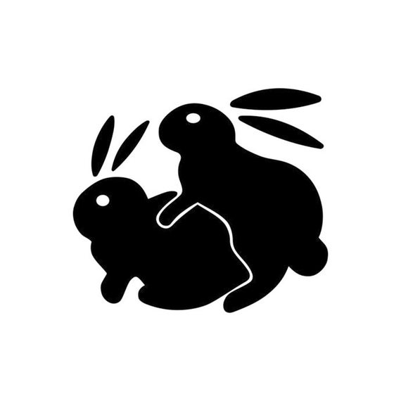 Rabbit Stickerᕱᘏ ゛専用 Bunny Rabbit S*x Decal Sticker - Available in Mulitple Sizes and