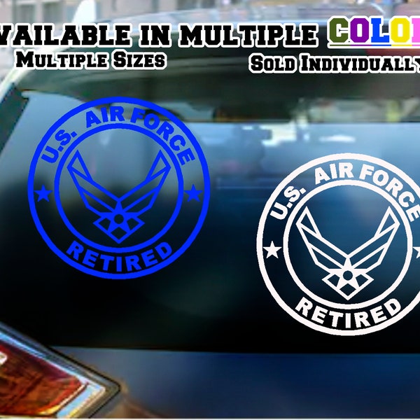 Retired Air Force Window Stickers Etsy