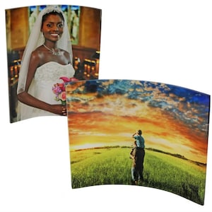 Curved Acrylic Photo Panel - Perfect for Anniversaries, Weddings, and Family Portraits - Enhances Any Photo