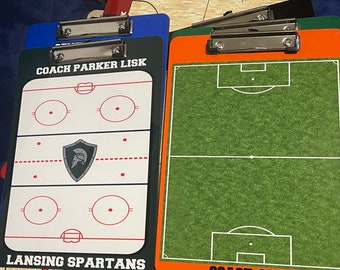 Portapapeles borrable personalizado para cualquier deporte - Campos y canchas realistas - Añade cualquier imagen - cualquier equipo - cualquier deporte - cualquier logotipo, diseño o patrón