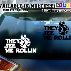 R2-D2 Rollin Vinyl Decal Sticker – Car, Laptop, Wall