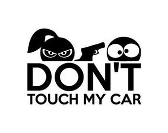 Don 't touch my Toyota Sticker Sticker Vinyl Decal Foil Lettering Logo