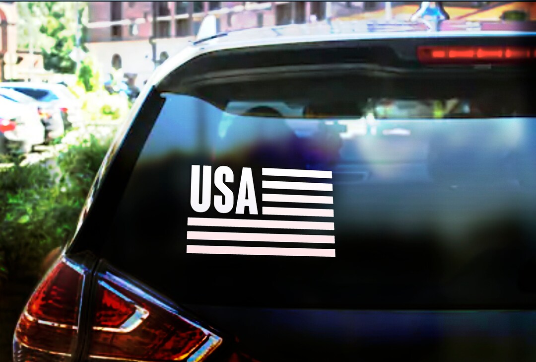 USA Flag Decal Sticker - Available in Mulitple Sizes and Colors - for ...