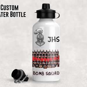 Custom Stainless Steel Water Bottle - 600ml - White w/Straw Top - Add any image, logo, photo, text - GREAT GIFT