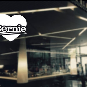Love Bernie Decal Sticker - Available in Mulitple Sizes and Colors - For any car window, wall, or laptop will stick to any flat surface