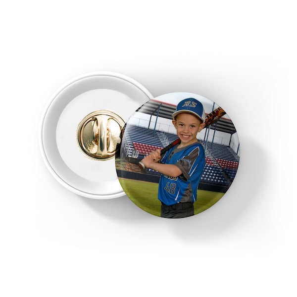 Custom Aluminum Lapel Pin 1" - add any photo, logo, or design