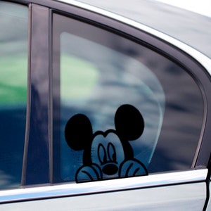 Mickey Decal Sticker - Available in Mulitple Sizes and Colors - For any car window, light switch, or laptop will stick to any flat surface
