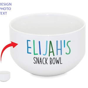 Custom Bowl - Custom Cereal Bowl - Personalized Ceramic Bowl- Photo Ceramic Bowl, Add any design, photo, image, or text - Great Gift