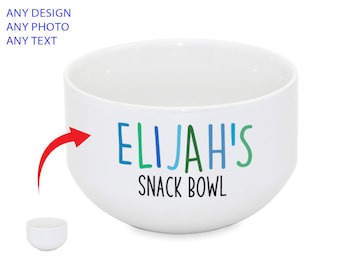 Custom Bowl - Custom Cereal Bowl - Personalized Ceramic Bowl- Photo Ceramic Bowl, Add any design, photo, image, or text - Great Gift