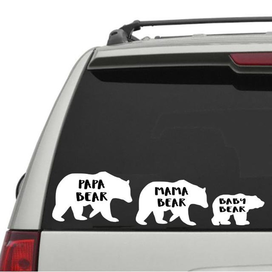 3 Bears Family Decal Sticker - Available in Mulitple Sizes and Colors ...