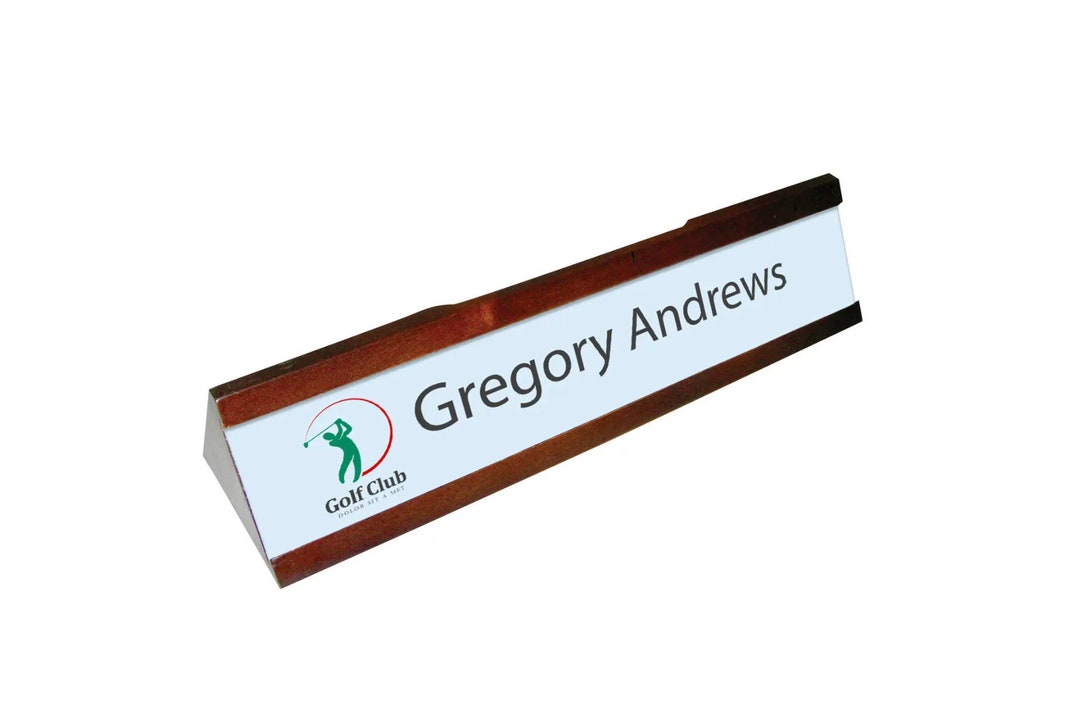 Custom Desk Name Plate Personalized Desk Name Plate Photo Desk Name