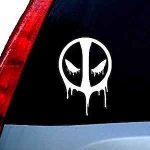Deadpool Head Decal Sticker - Available in Mulitple Sizes and Colors - For any car window, wall, or laptop will stick to any flat surface