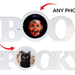Halloween Photo Sign  - Personalized Photo Block Plate Sign -Photo Photo Block Plate Sign, Add any design, Photo, Image, or Text