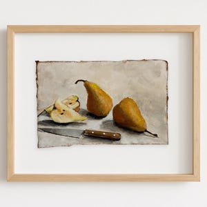 Original 10 x 15 cm Stillleben Kunst auf Büttenpapier | Küche durchgestylt | Zeitlose Kunst