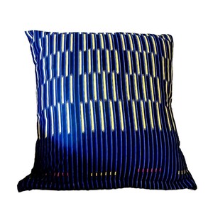 Decorative throw Pillow cover, denim on back