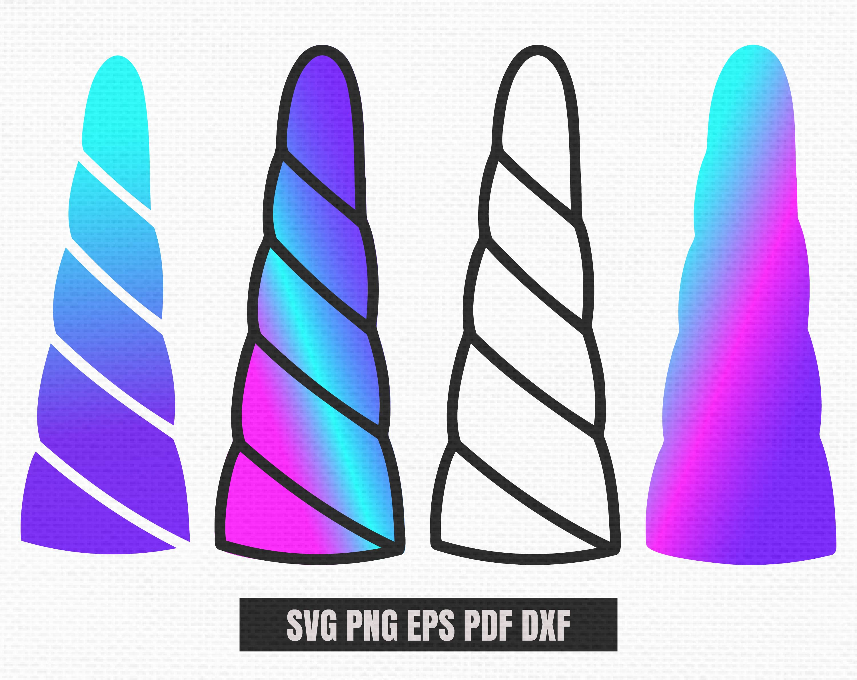 Unicorn Horn Svg Dxf Eps Png Cutting File Svgs Design | The Best Porn ...