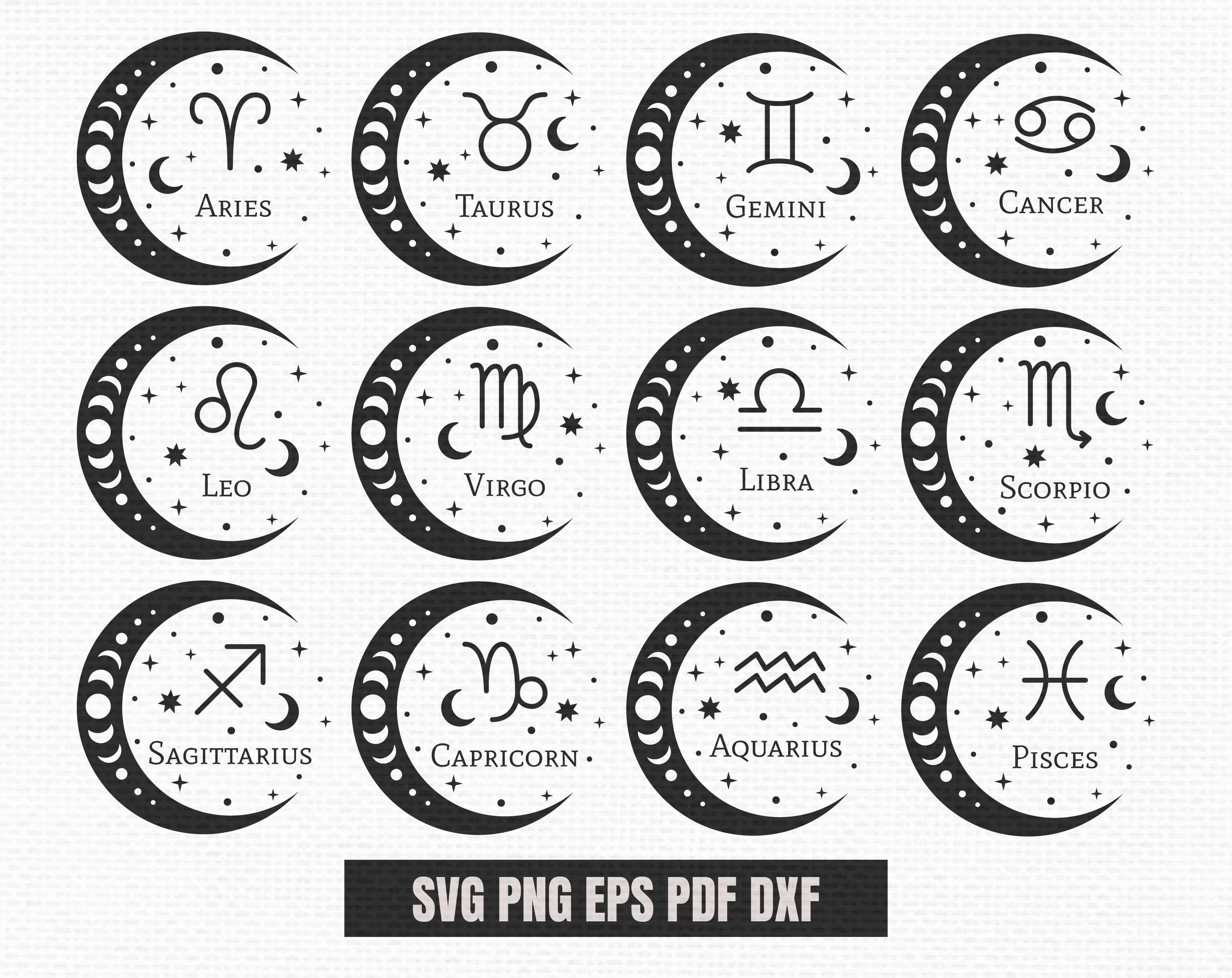 Astrology Signs Svg Zodiac Sign Svg Cricut Cut File - vrogue.co