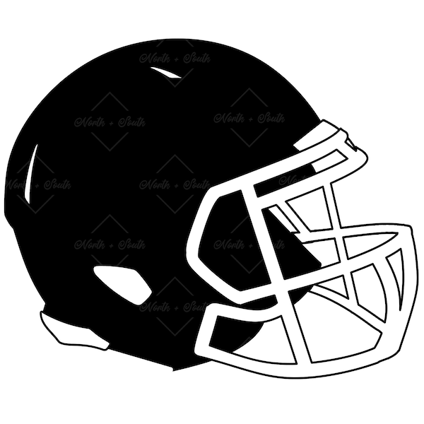 Football Helmet SVG - Modern Football Helmet Instant Download - .svg, .pdf, .jpg, .png, .eps