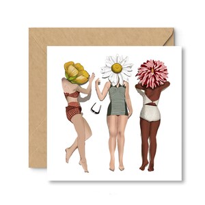 Carte carrée "FLOWER GIRL POWER"
