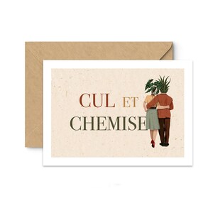 Carte A6 Illustration Les amoureux