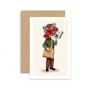 Carte A6 Illustration Bouquet