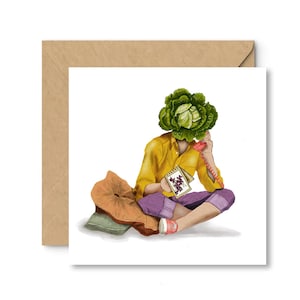 Carte carrée Illustration "mon chou"