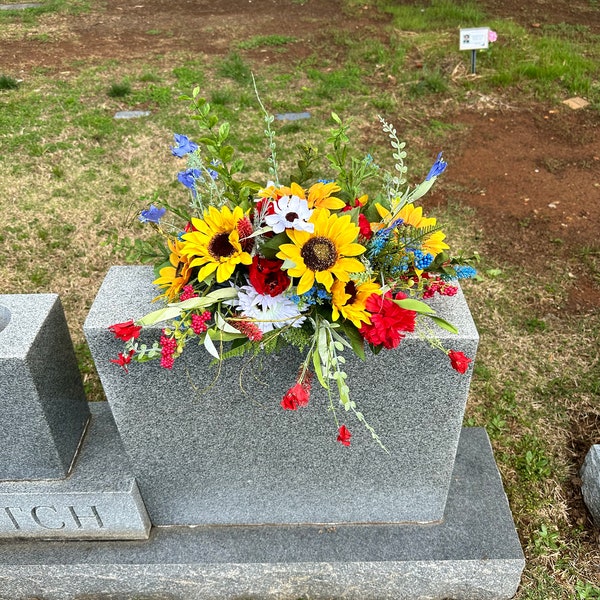 Headstone Flowers Etsy