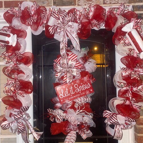 Christmas Mesh Wreath and Garland Set.grinch Wreath Set. Etsy