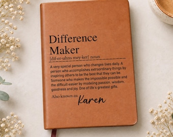 Difference Maker Journal Gift, Coworker Gift,  Mentor Leader Appreciation Thank You Gift, Thank You Gift,  EM-LHLJ123