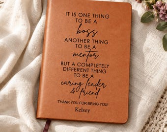 Personalized Boss Journal, Boss Appreciation Gift, Lady Boss Gift, It Is One Thing To Be A Boss, Mentor Present, Boss Thank you Gift