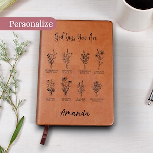 Personalized Prayer Journal, Christian Gift for Women, God Says You Are Gift, Positive Affirmations Journal, Christian Gift, Religious Gift