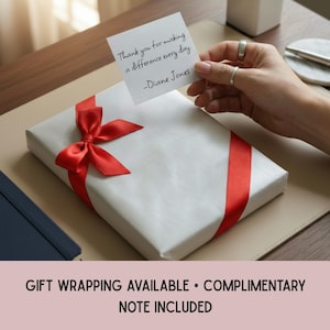 Personalized Vegan Leather Journal: Mentor Appreciation Gift Journal Wrap & Note