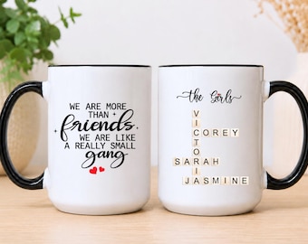 Personalized The Girls Coffee Mug, Friends Names Crossword Puzzle, Girls Friends Name Mug, Friend Scrabble Mug, EM-MUG6389