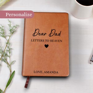 Letters to Dad in Heaven Journal: Vegan Leather Grief Gift