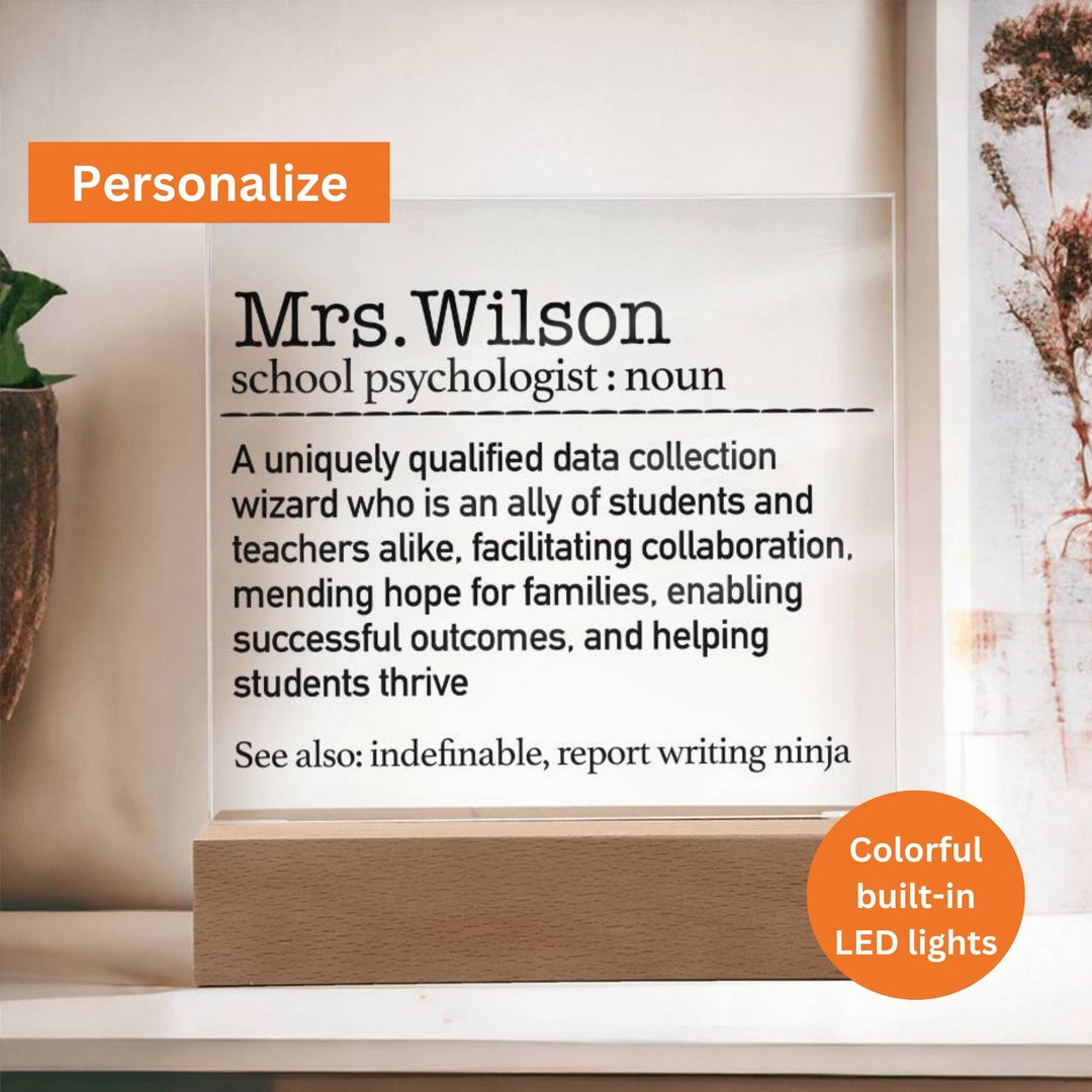 Personalized School Psych Gift, Gift for School Psychologist, Custom