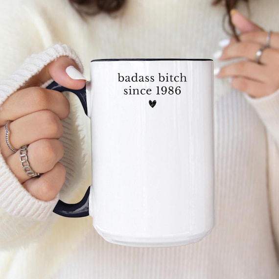 40th Birthday Gift, 40th Birthday Mug, Badass Bitch Since 1986 Mug, 1986 Birthday Gift