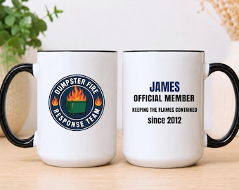 Personalized Dumpster Fire Response Team Mug, Corporate Gift, Employee Mug Gift, Coworker Appreciation Gift