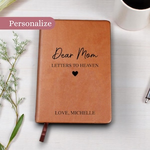 Letters to My Mom Journal, Personalized Mom Grief Journal, Mom Memorial Gift, Mom Remembrance Gift, Mom Sympathy Gift, Loss of Mother Gift